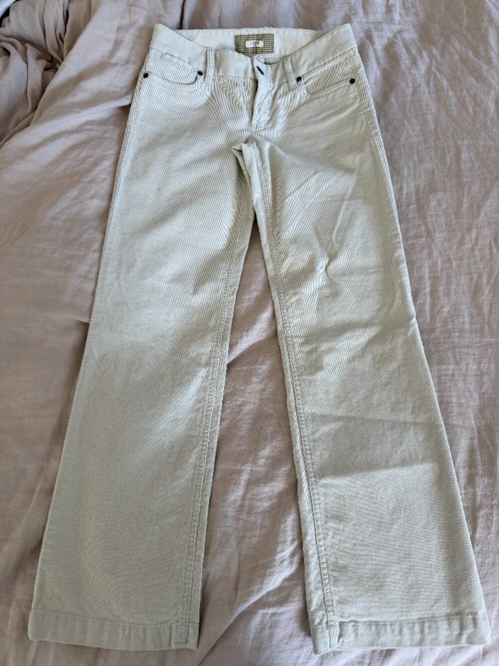 J. Crew bootcut white corduroy pants, size 26 short